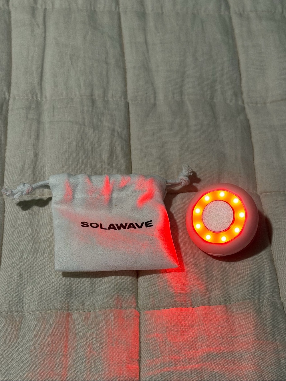 Solawave Red LED Facial Device with Carry Pouch